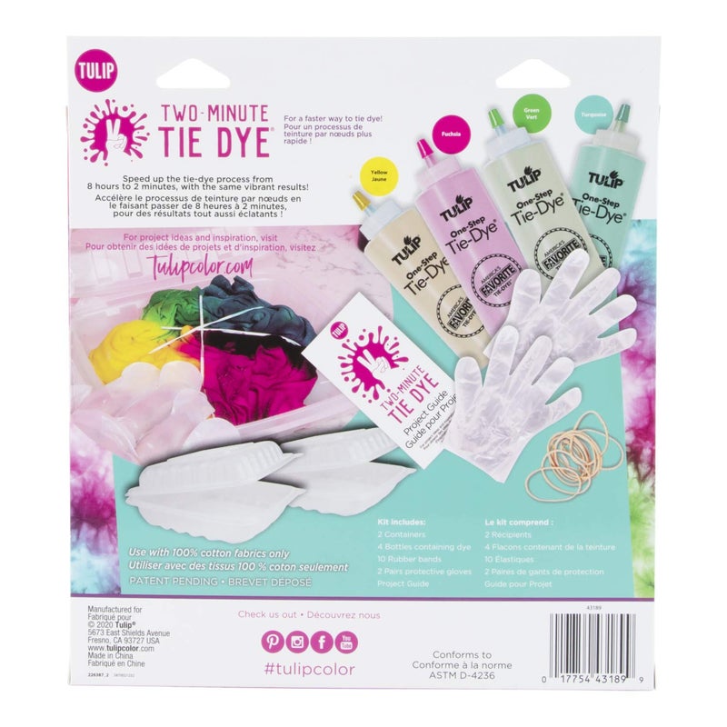 Tulip One-Step Tie-Dye Kit Tulip Fabric Dye Kits 43189 Fdy Multi 2 Min Fruit Punch, 4 Color, As Detailed, 6 Ounce (Pack of 1) - Image 2